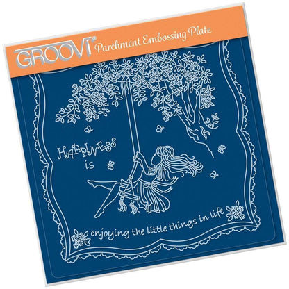 Linda's Children - Summer - Girl on a Swing - A5 Square Groovi Plate