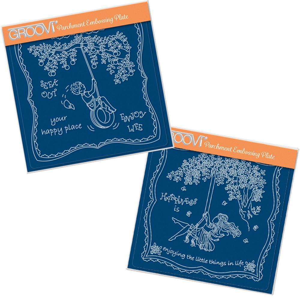 Linda's Children - Summer A5 Square Groovi Plate Pair