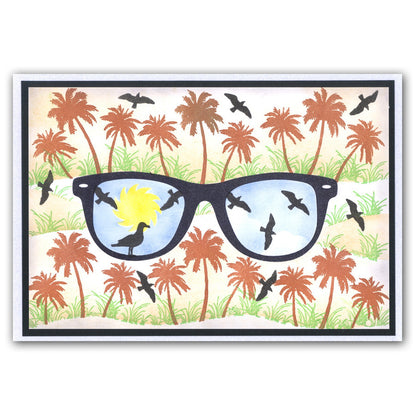 Summer Shades A5 Square Stamp & Mask Set