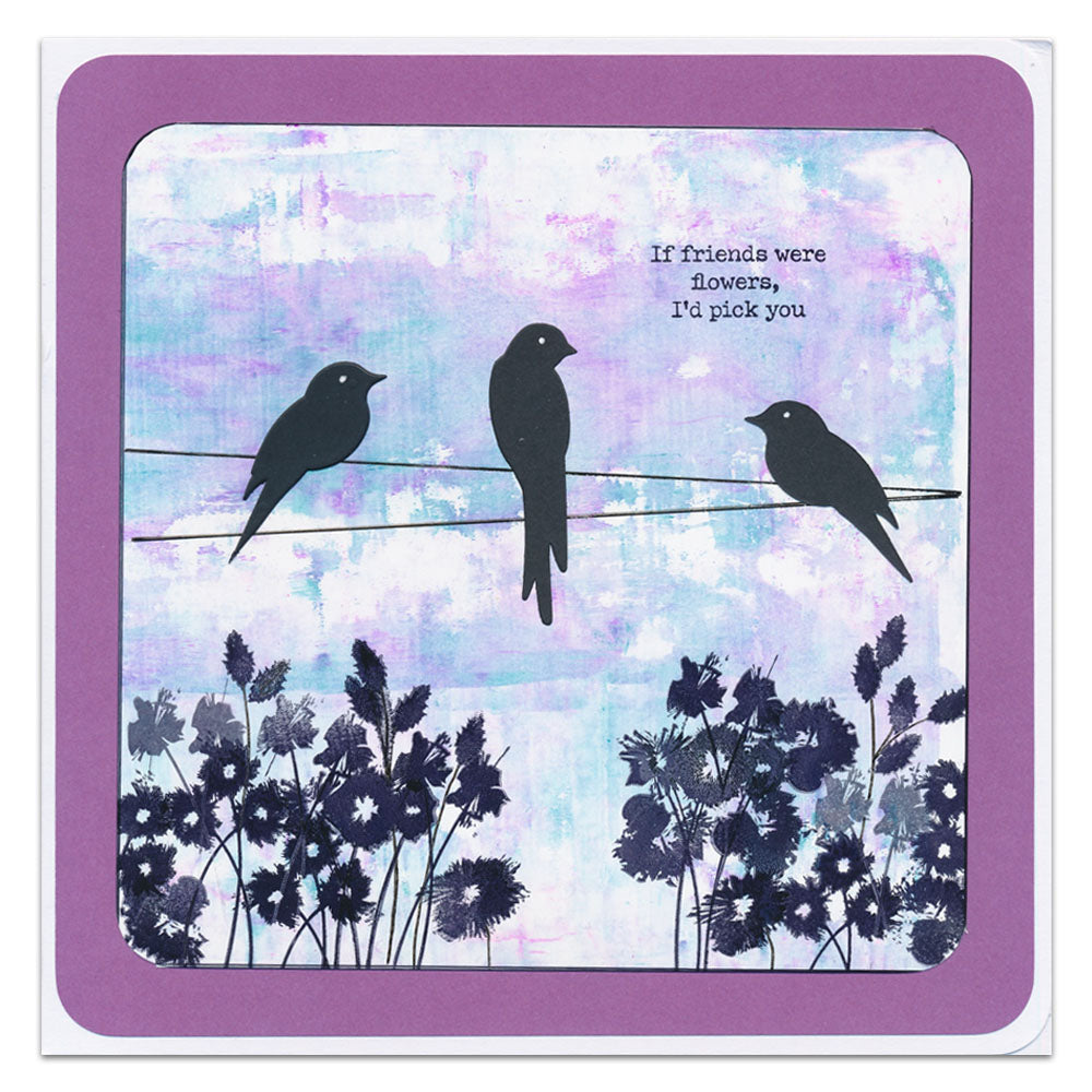 KISS by Clarity - Build-a-Scene Meadow Flowers A6 Stamp Set