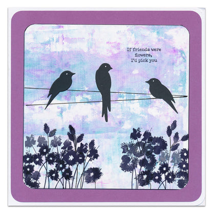 KISS by Clarity - Build-a-Scene Meadow Flowers A6 Stamp Set