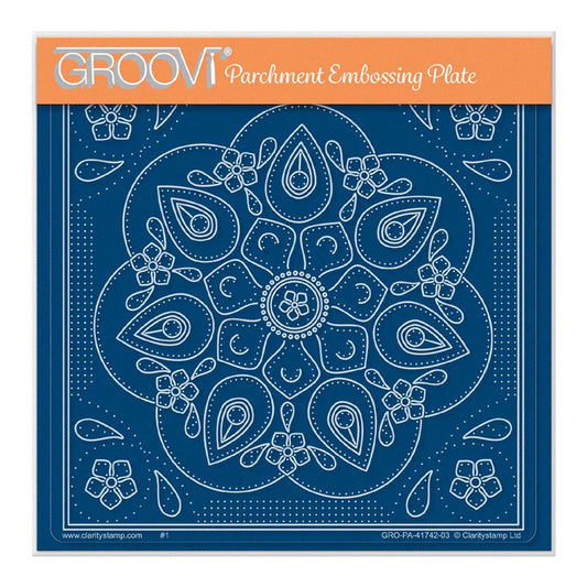 Tina's Teardrop Embroidery A5 Square Groovi Plate