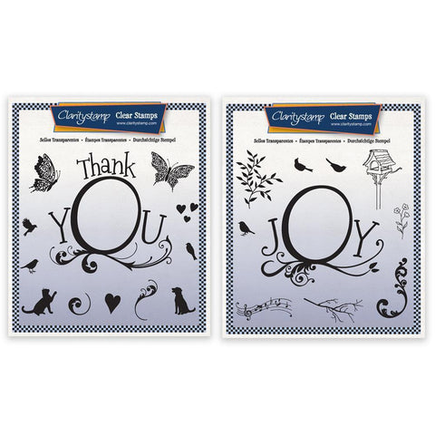 Thank You & Joy Framer A5 Square Stamp & Mask Collection