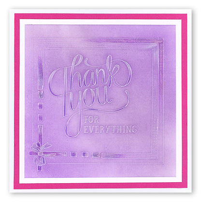 Ribbon Sentiments A5 Square Groovi Plate Set