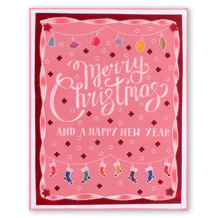 Ribbon Sentiments A5 Square Groovi Plate Set