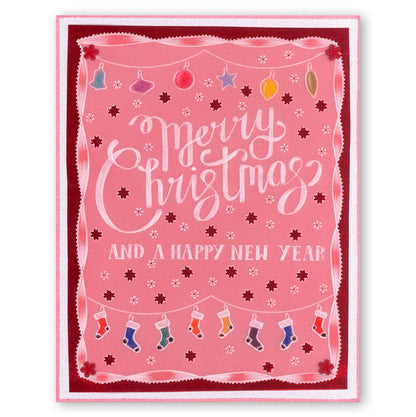 Ribbon Sentiments A5 Square Groovi Plate Set