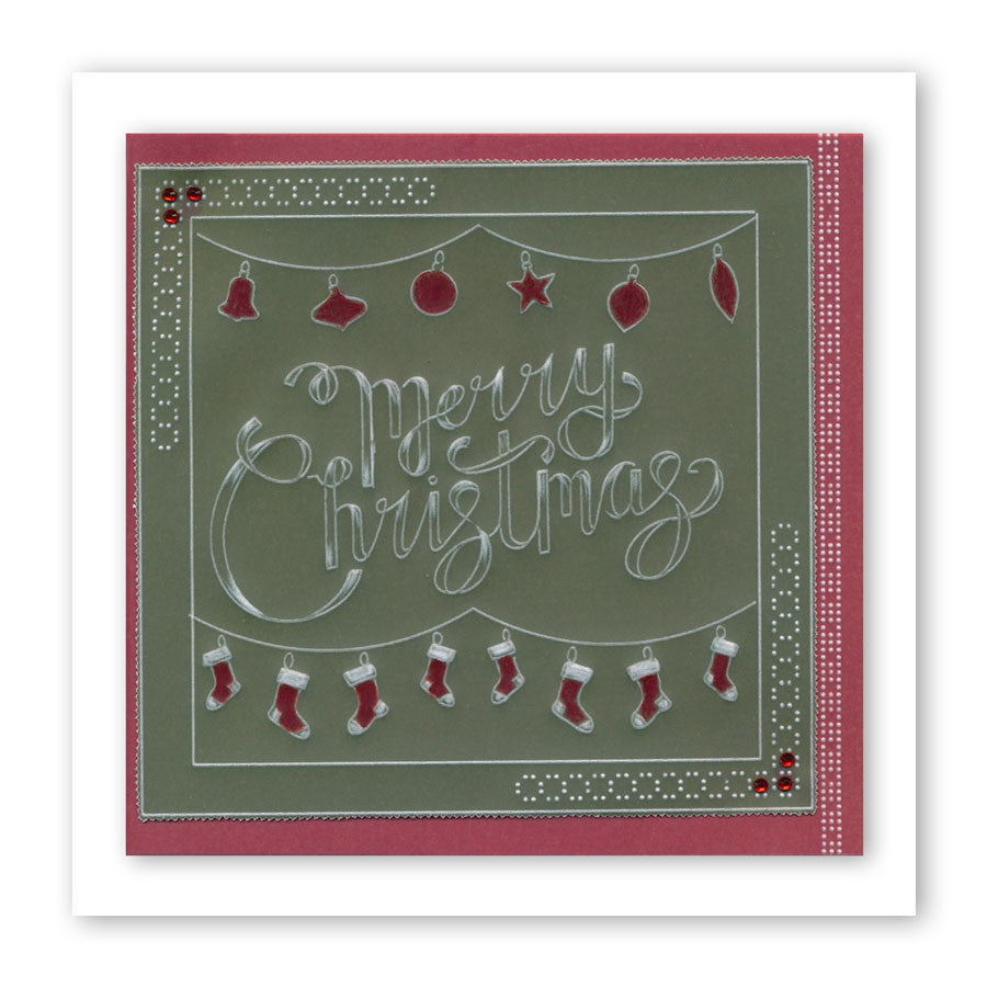Merry Christmas A5 Square Groovi Plate