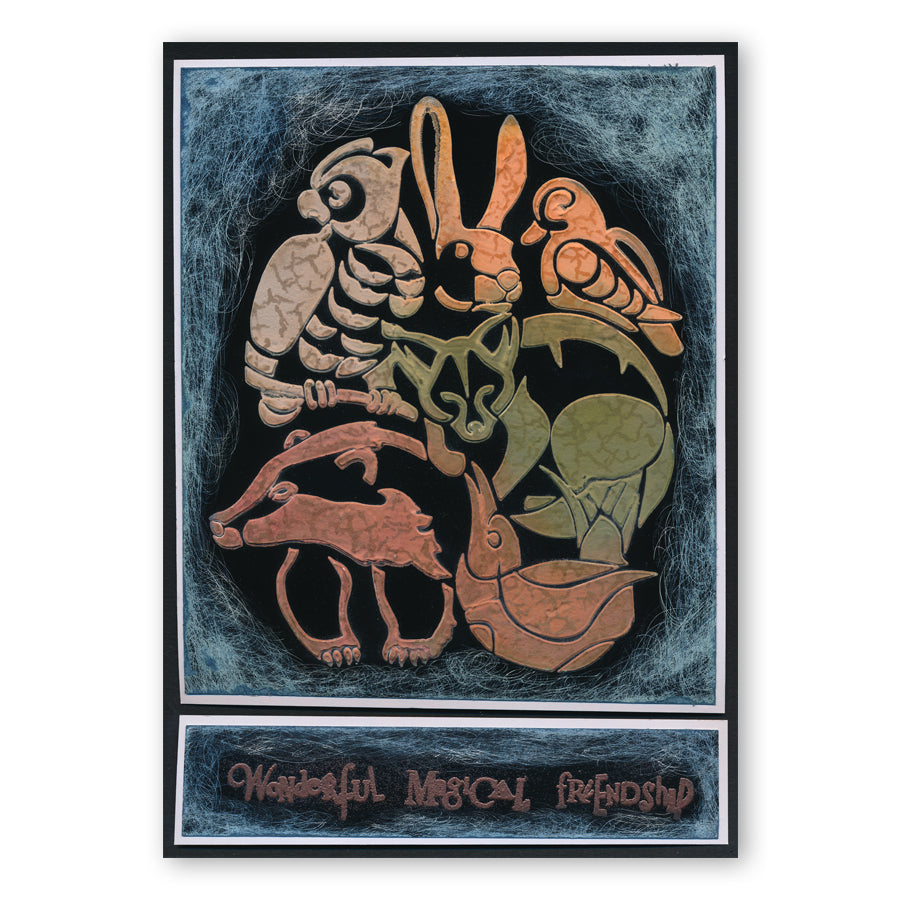 Country Animals Montage A5 Stencil