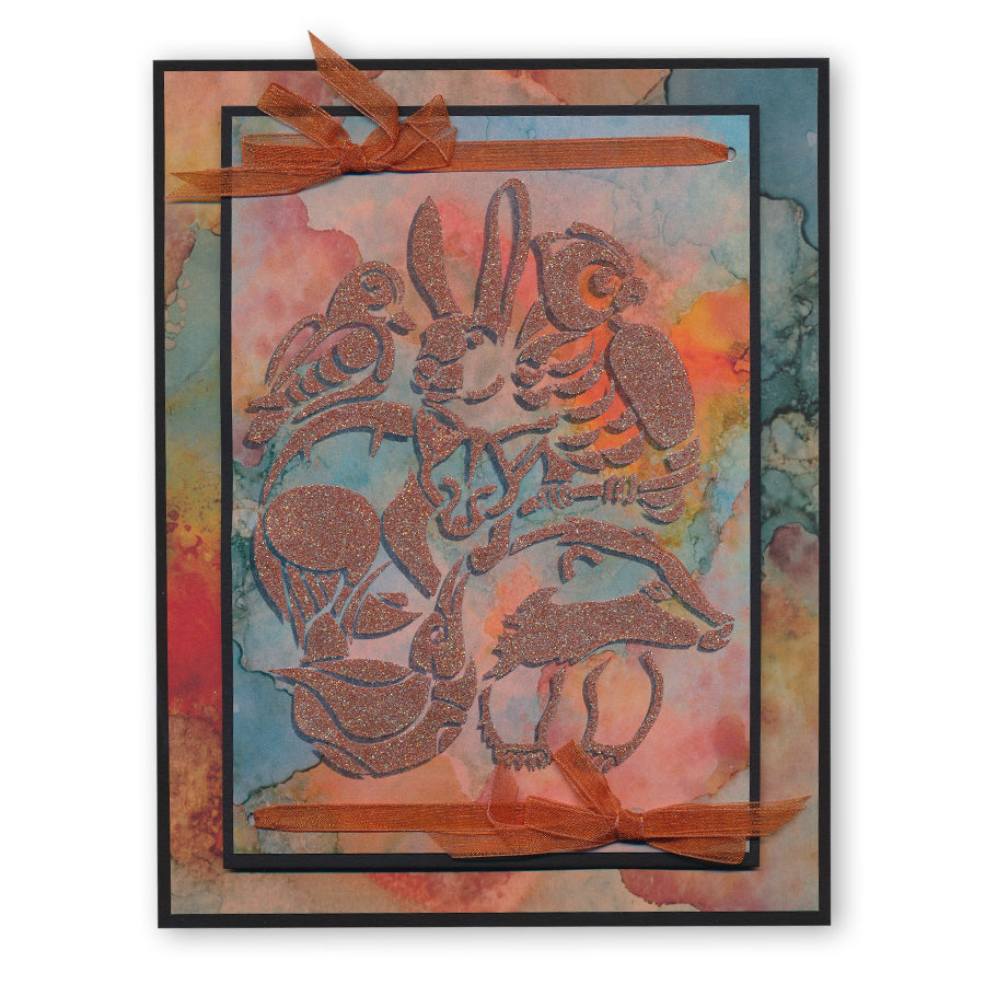 Country Animals Montage A5 Stencil