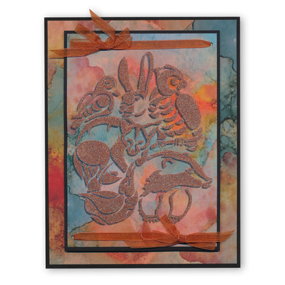 Country Animals Montage A5 Stencil