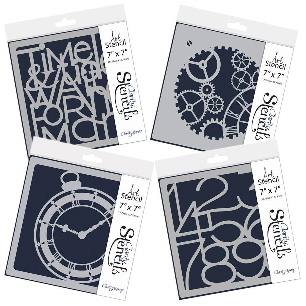 Time 7" x 7" Stencil Collection