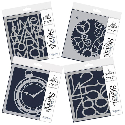 Time 7" x 7" Stencil Collection
