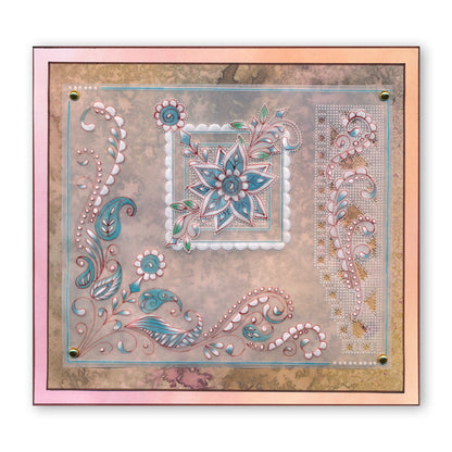 Tina's Henna Corners 2 A4 Square Groovi Plate