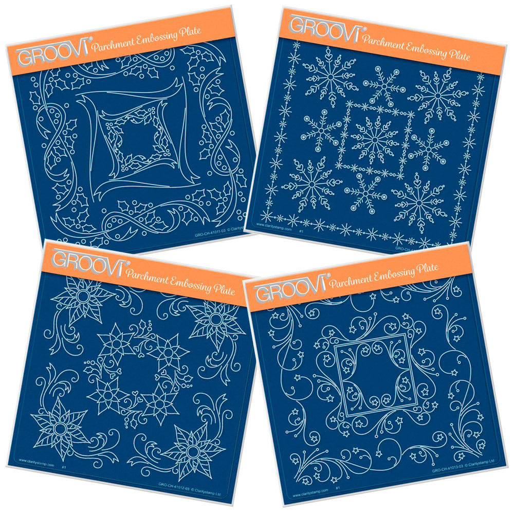 Tina's Christmas Frames A5 Square Groovi Plate Collection