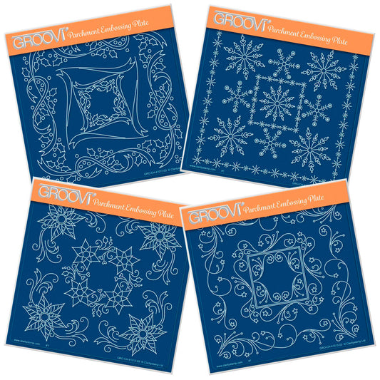 Tina's Christmas Frames A5 Square Groovi Plate Collection