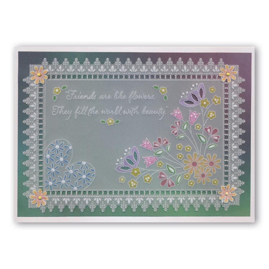 Tina's Garden Flourish A6 Square Groovi Baby Plate