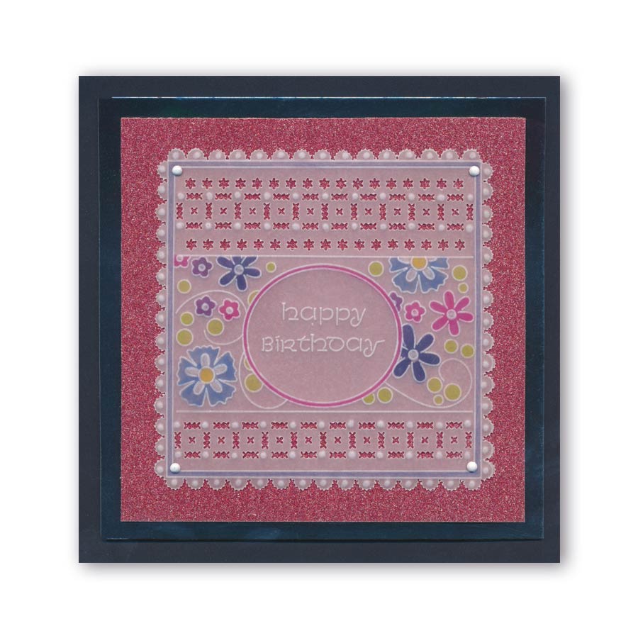 Tina's Floral Panel A6 Square Groovi Baby Plate