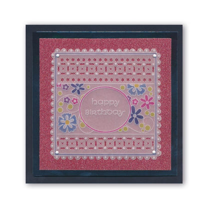 Tina's Floral Panel A6 Square Groovi Baby Plate