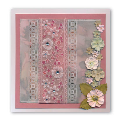 Tina's Floral Panel A6 Square Groovi Baby Plate