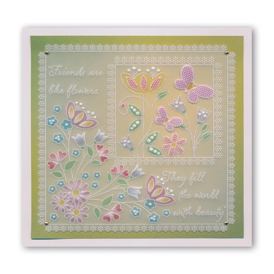 Tina's Garden Flourish A6 Square Groovi Baby Plate