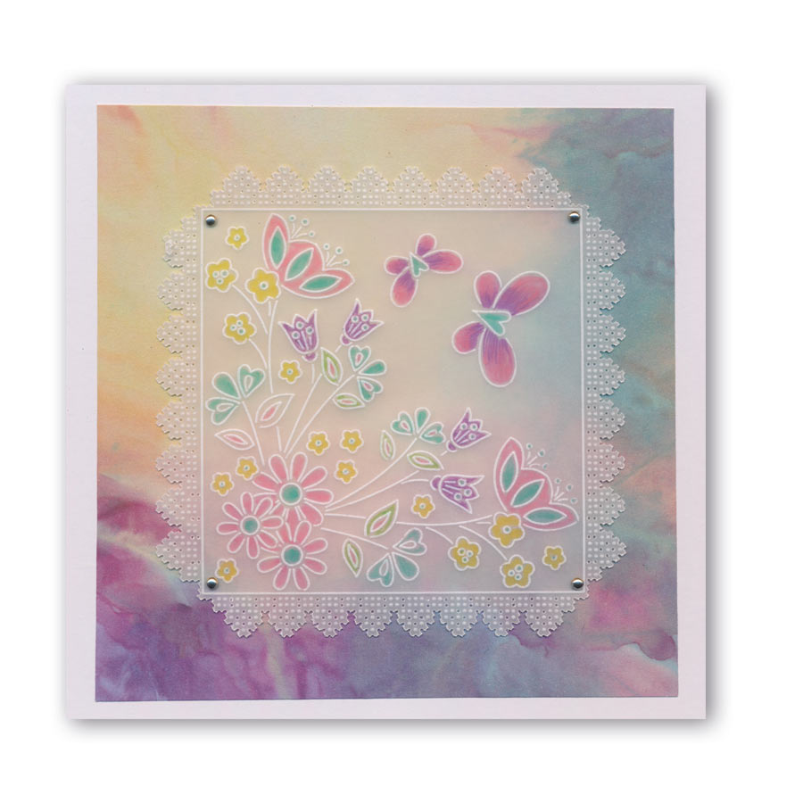 Tina's Garden Flourish A6 Square Groovi Baby Plate