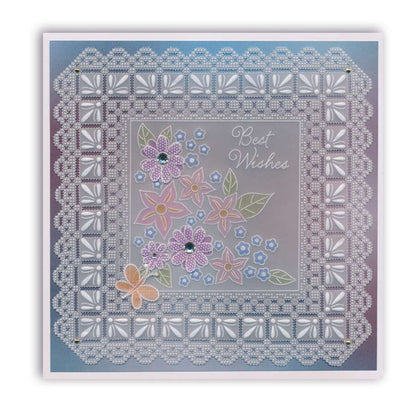 Tina's Flower Burst A6 Square Groovi Baby Plate