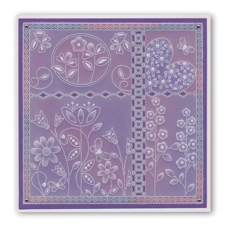 Tina's Floral Petites Collection A6 Square Groovi Baby Plates & Spacers Set