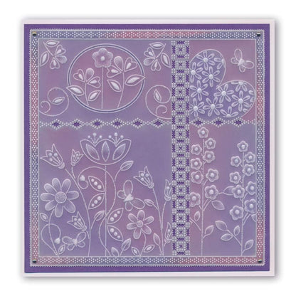 Tina's Floral Petites Collection A6 Square Groovi Baby Plates & Spacers Set