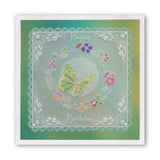 Baby Butterfly Wreath A6 Square Groovi Plate