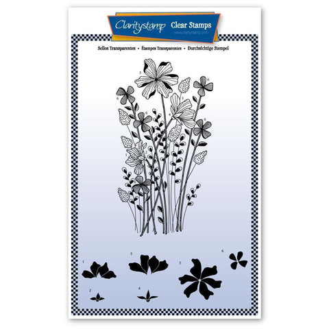 Tina's Meadow Flower Spray A5 Stamp Set