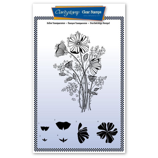 Tina's Wild Flower Spray A5 Stamp Set