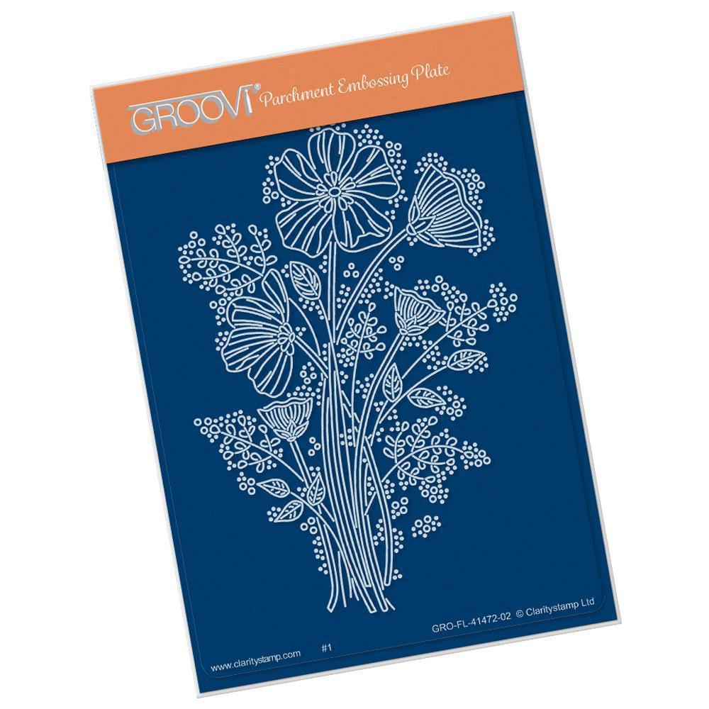 Tina's Wild Flower Spray A6 Groovi Plate