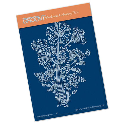 Tina's Wild Flower Spray A6 Groovi Plate