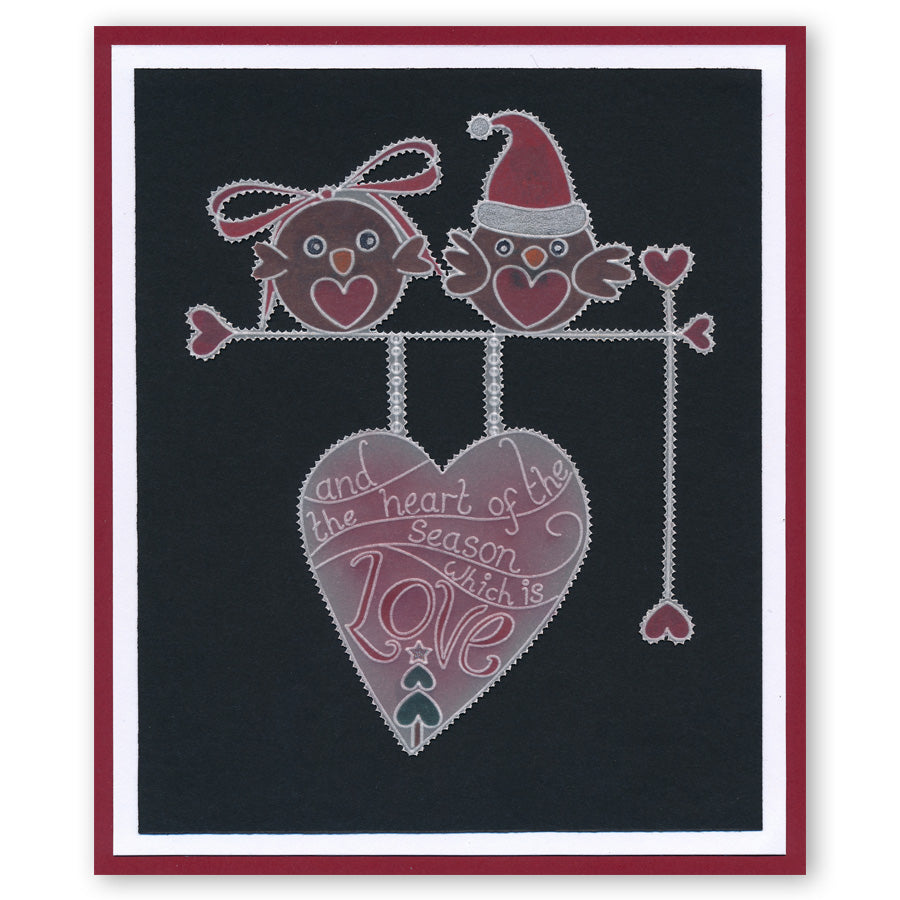 Tina's Christmas Corners 3 A4 Square Groovi Plate