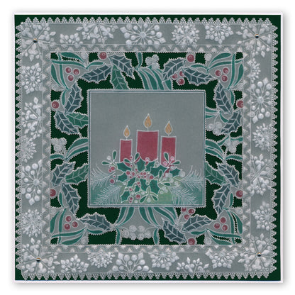 Tina's Christmas Corners 3 A4 Square Groovi Plate