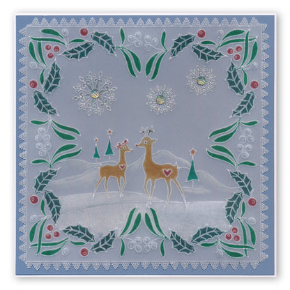 Tina's Christmas Corners 4 A4 Square Groovi Plate