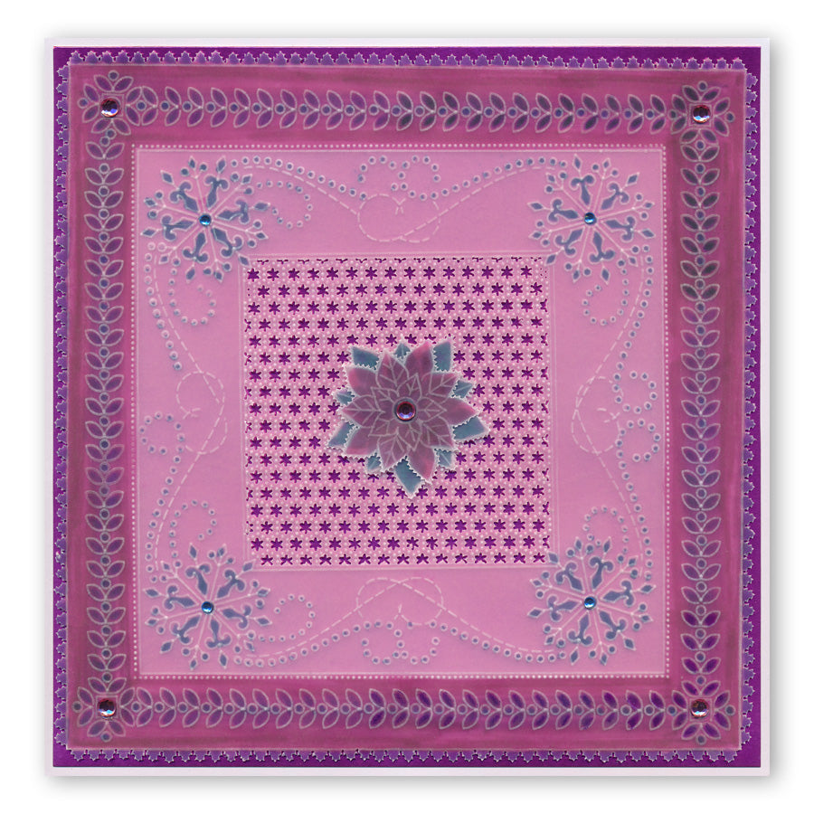 Tina's Christmas Corners 4 A4 Square Groovi Plate