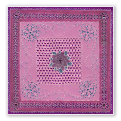 Tina's Christmas Corners 4 A4 Square Groovi Plate