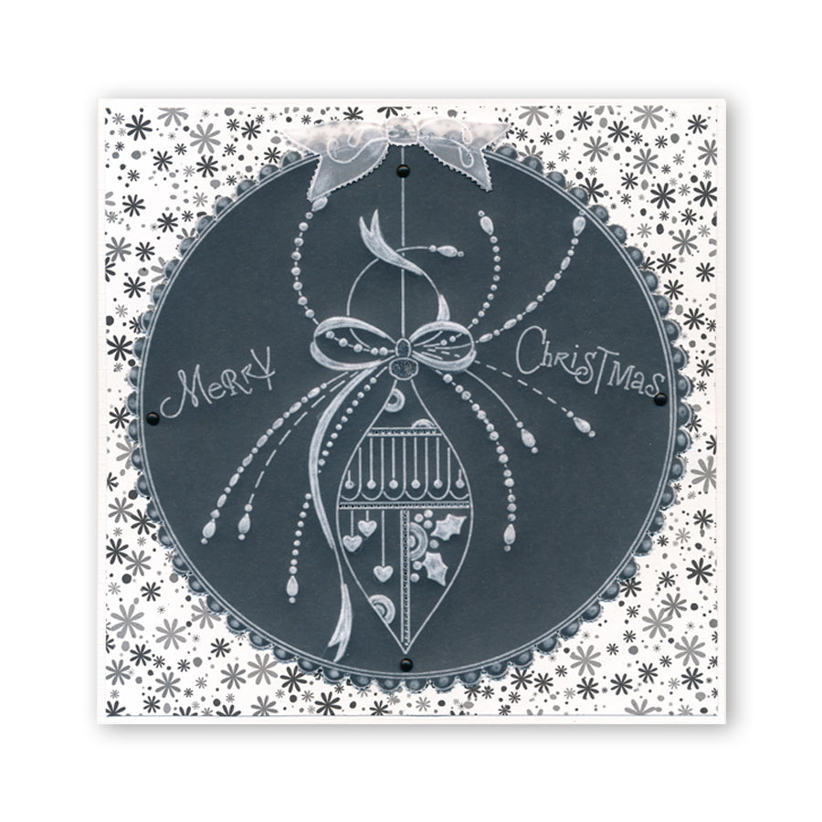 Tina's Christmas Baubles A4 Square Groovi Plate