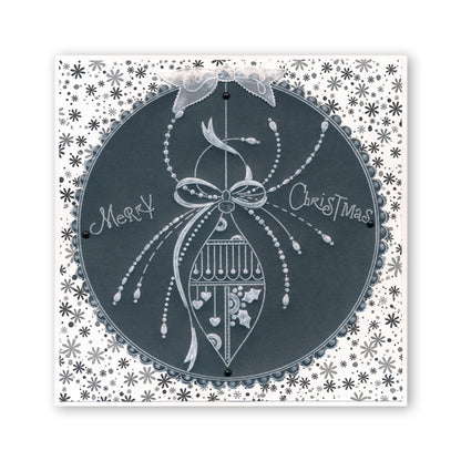 Tina's Christmas Baubles A4 Square Groovi Plate