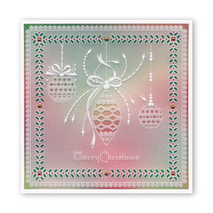 Tina's Christmas Baubles A4 Square Groovi Plate