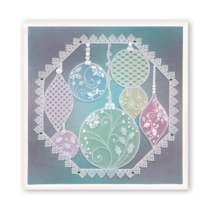 Tina's Christmas Baubles A4 Square Groovi Plate