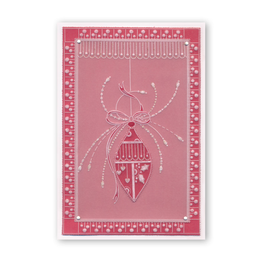 Tina's Christmas Baubles A4 Square Groovi Plate