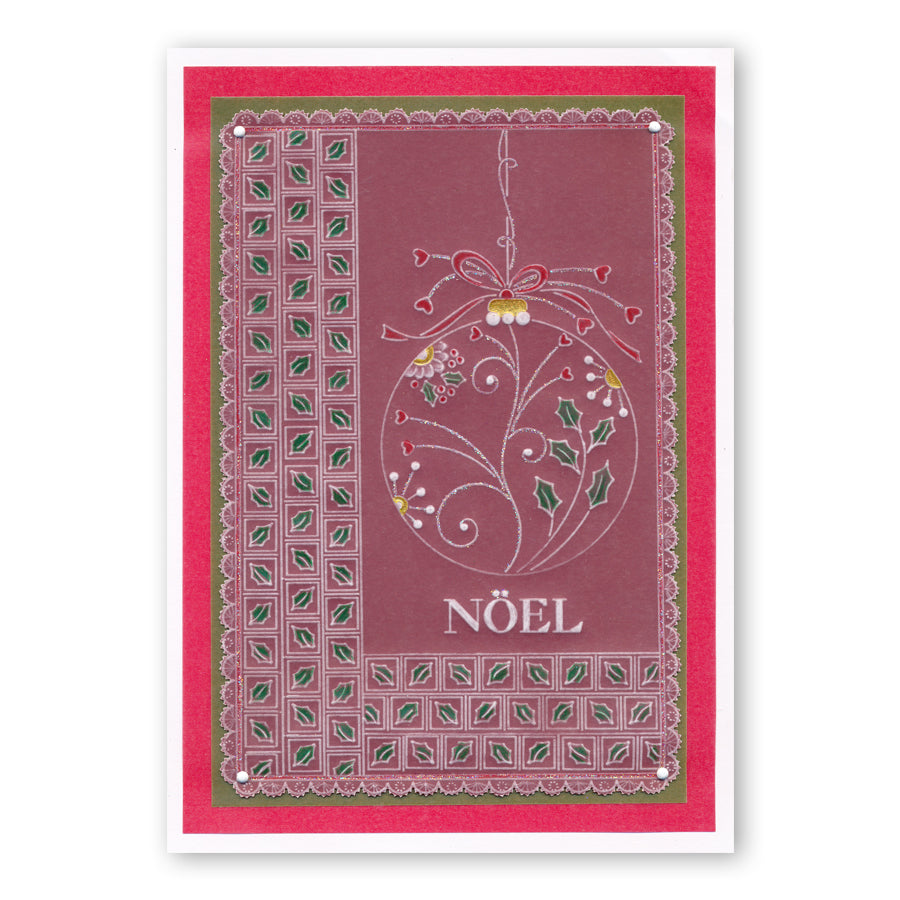 Tina's Christmas Baubles A4 Square Groovi Plate