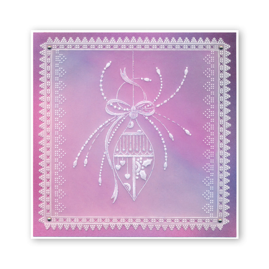 Tina's Christmas Baubles A4 Square Groovi Plate