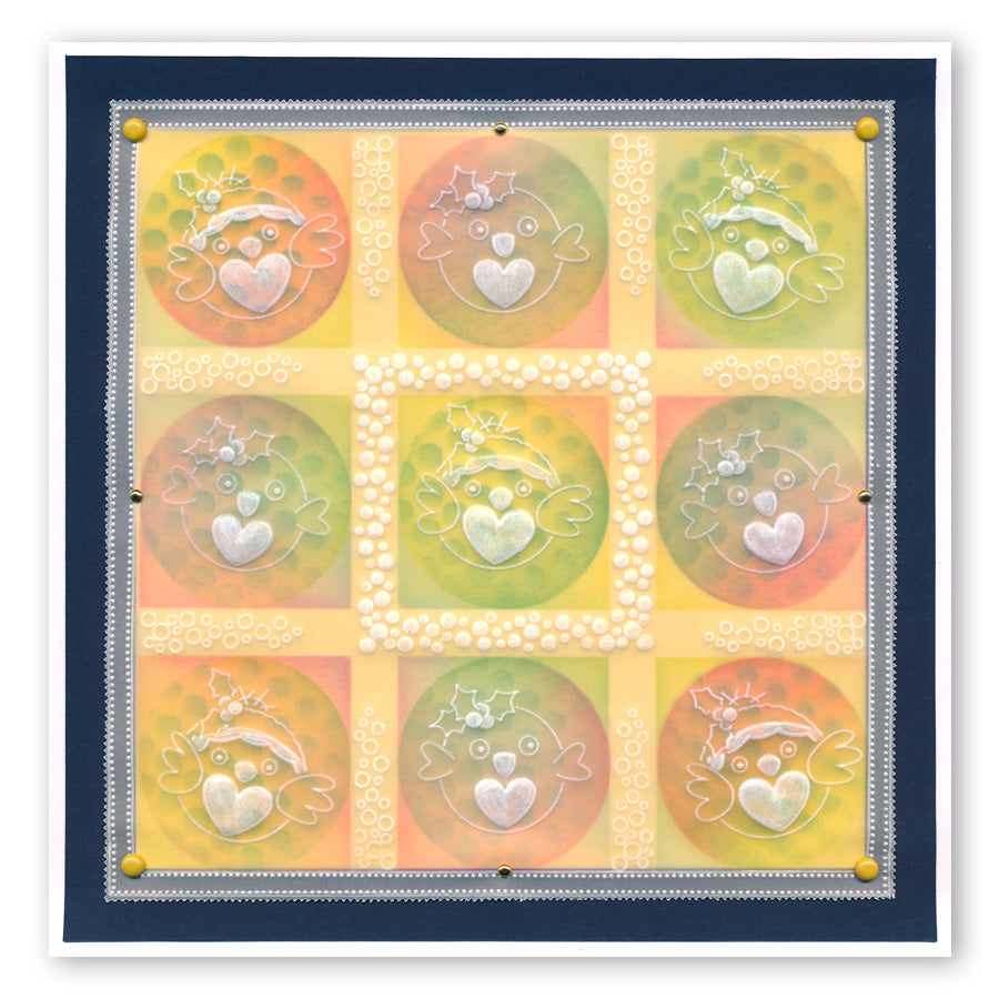 Tina's Christmas Corners 3 A4 Square Groovi Plate