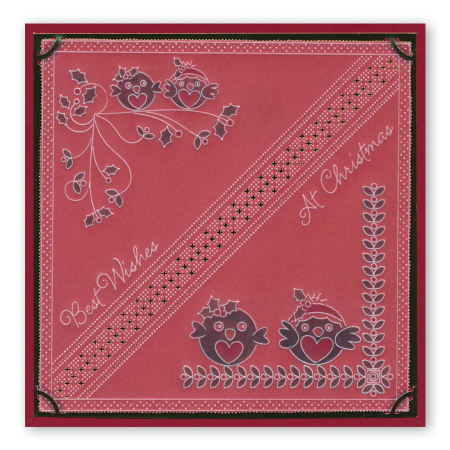 Tina's Christmas Corners 3 A4 Square Groovi Plate