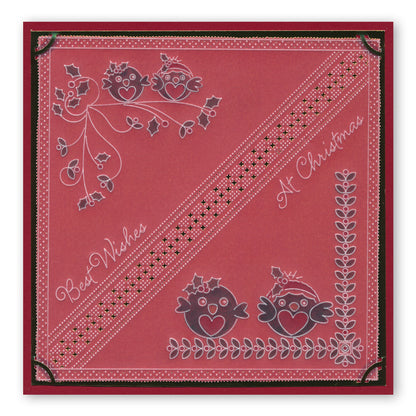 Tina's Christmas Corners 3 A4 Square Groovi Plate