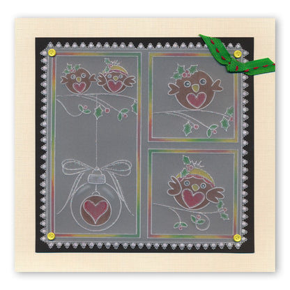 Tina's Christmas Corners 3 A4 Square Groovi Plate