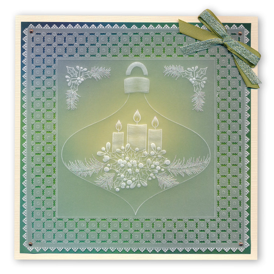 Tina's Christmas Corners 3 A4 Square Groovi Plate